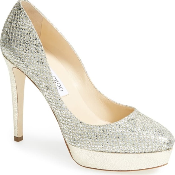 $795 Jimmy Choo 'Alex' Platform Pump Size 38 7.5 8 - Picture 1 of 8